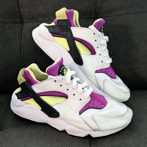 Nike Air Huarache OG Neon Yellow Magenta DD1068 104 - SIZE 8.5 MENS / 10 WOMENS - Picture 1 of 8
